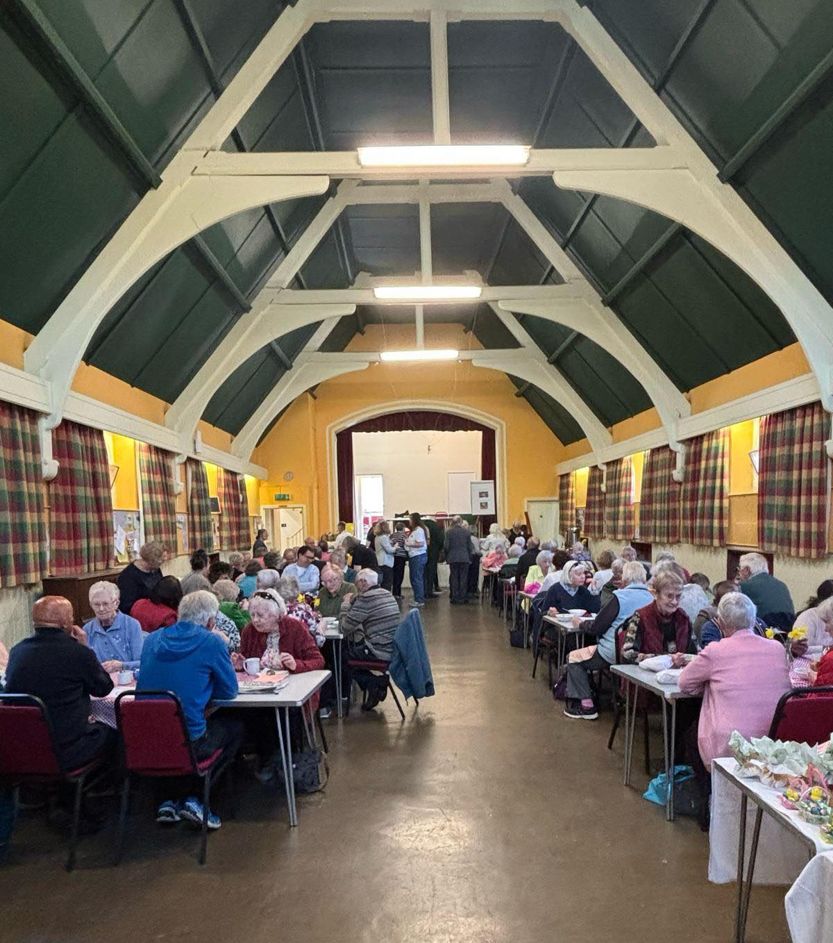 Church members gathered for a community event